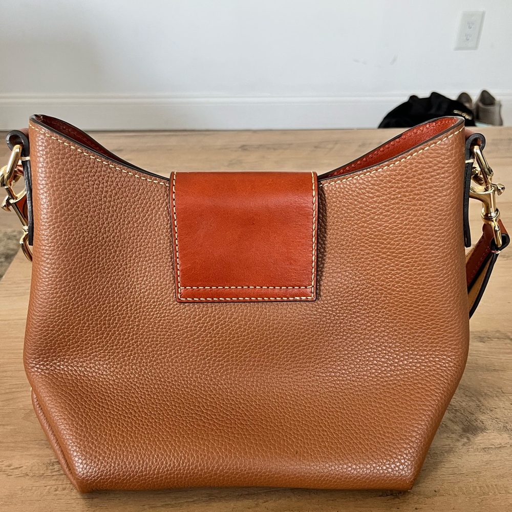 Dooney & Bourke Brown Leather Shoulder Bag - Picture 5 of 12